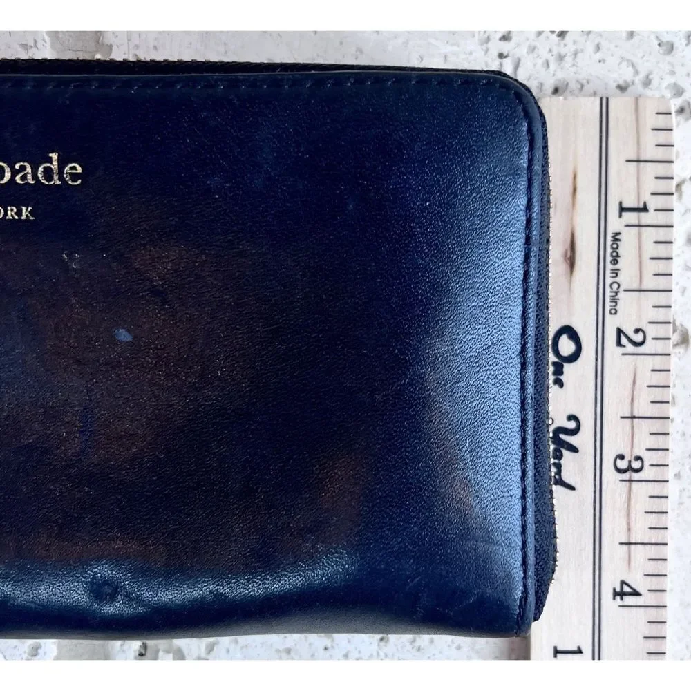 Kate Spade New York Jana Large Continental Black Leather Zip Wallet